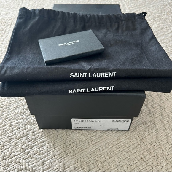 Saint Laurent Tribute Flat Sandal 571952 Size 40 US 9 Cognac Brown Leather - Picture 8 of 8